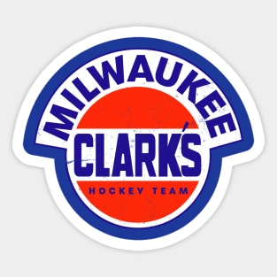 Defunct Milwaukee Clarks Hockey IHL 1949 Sticker